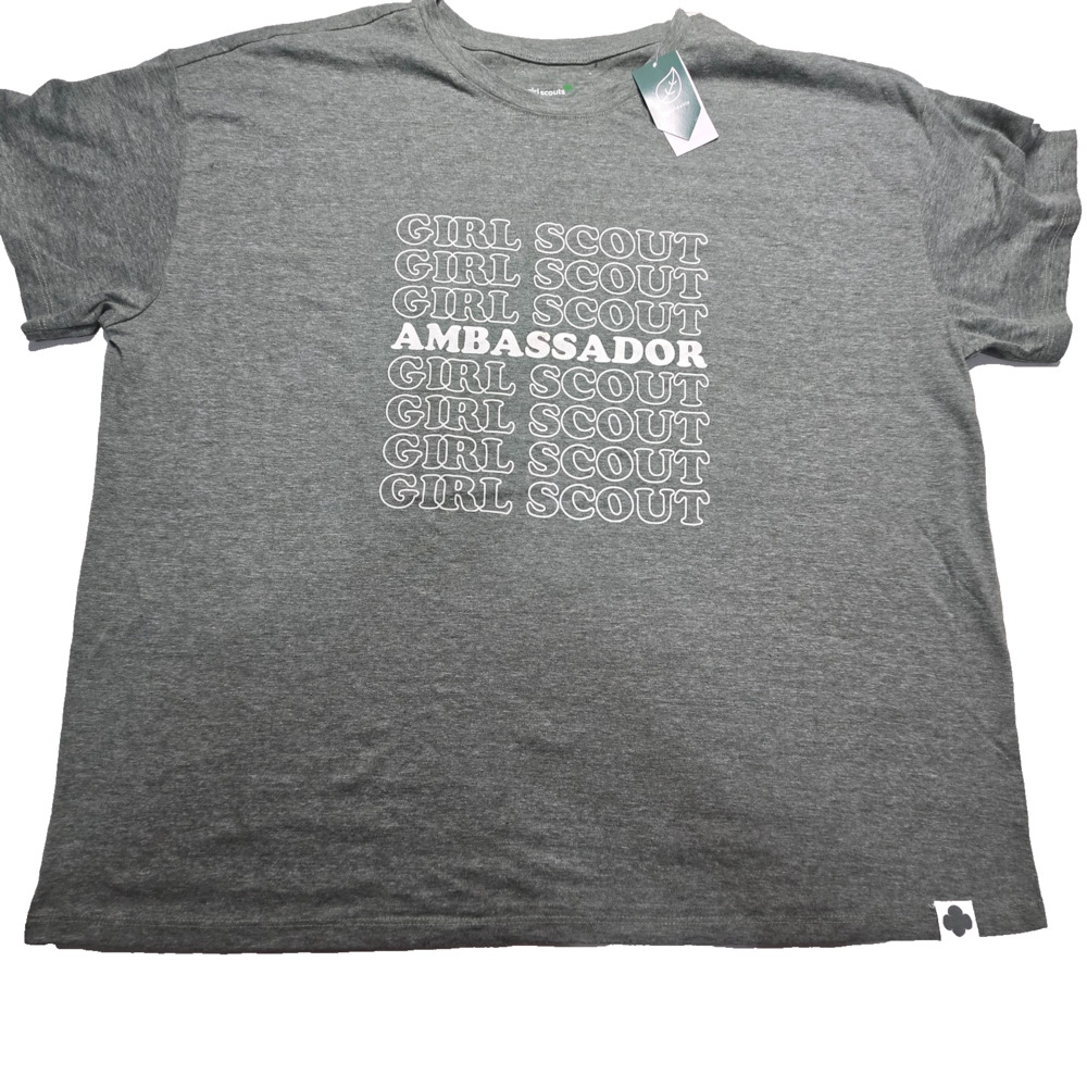 Girl Scout “Ambassador” Logo Tee – Heather Green Women’s Size XL